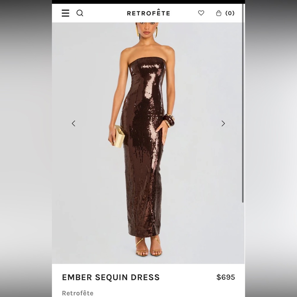 Retrofete Ember Dress in Dark Chocolate